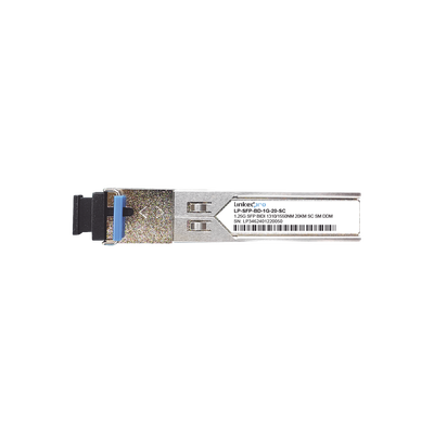 Transceptores Ópticos Bidireccionales SFP (Mini-Gbic) / Monomodo 1310 & 1550 nm / 1.25 Gbps / 1000BASE-BX / Conector SC/UPC Simplex / DDM / Hasta 3 km / 2 Piezas