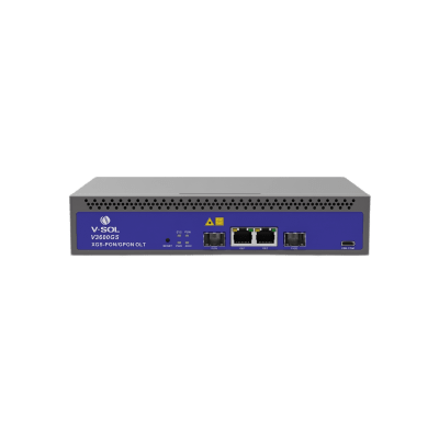 OLT de 1 puerto Combo GPON/XG(S)PON con 3 puertos Uplink (2 puertos Gigabit Ethernet + 1 puerto SFP/SFP+), hasta 128 ONU/ONT
