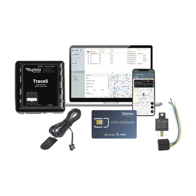 Kit de Localizador Vehicular 2G y 4G/ Rastreo / Conducción eficiente / Deteccion de Jammer / Registro de conductores + Relay + Botón de pánico + EPCOMGPSMENSUAL + MICSIM25GPS + datos por 1 año
