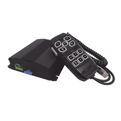 Sirena Vehicular de 100W de Potencia, Incluye Controlador Unimando Para Control de Tonos, 4 Salidas Auxiliares y Microfono