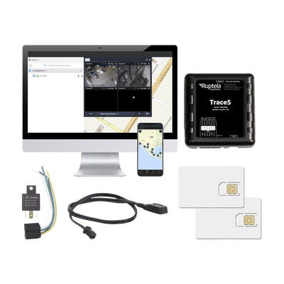 Kit de Localizador Vehicular 2G y 4G/ Rastreo / Conducción eficiente / Deteccion de Jammer / Registro de conductores / Relay + Botón de pánico + EPCOMGPSANUAL + SIM500MB2Y