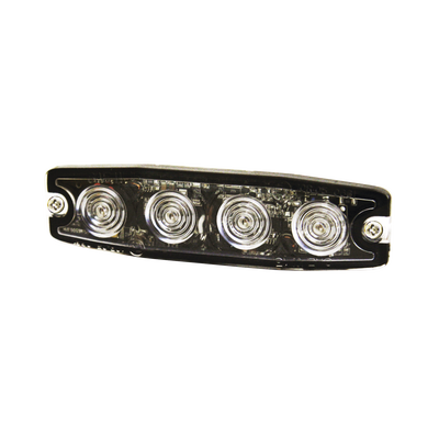 Luz Auxiliar de 4 LED, Ambar, Lente Transparente, SAE
