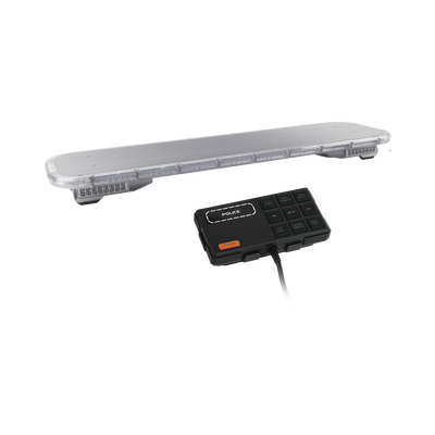 Barra de luces LED de 46 Rojo/Azul , De 132 LEDs, Sirena, Bocina y Controlador Incluido, Ideal para Equipar Unidades de Seguridad Publica