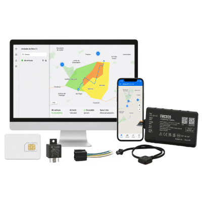 Kit Rastreador Vehicular 4G LTE CAT 1 y 2G/Bluetooth/Anualidad de SIM600MB1Y /Anualidad de EPCOMGPSCODE/ Relevador/boton SOS
