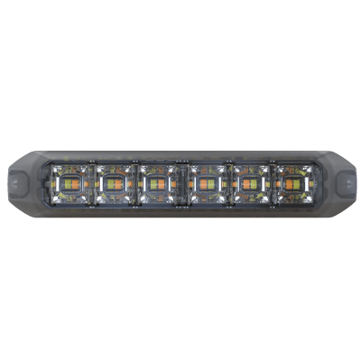 Luz Auxiliar Moldeable de 12 LED, Rojo / Azul, Lente Transparente, SAE