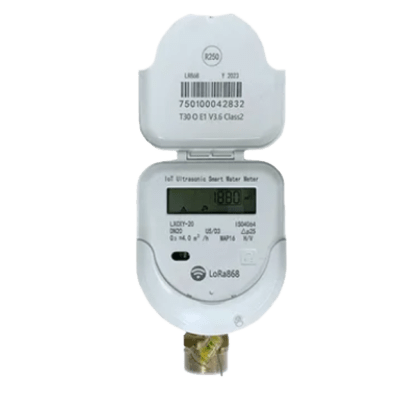 Medidor Ultrasónico de Agua / DN15-DN20-DN25 / Válvula Integrada / IoT LoRaWAN-NB-IoT-CAT1 / IP68 / Bidireccional / LCD 9 Dígitos