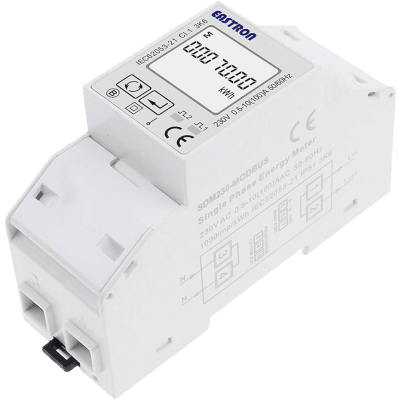 Medidor de Energía Monofásico / Riel DIN / 100A Directo / Clase 1-0.5s / MID Certificado / LoRaWAN Integrado / Bi-direccional