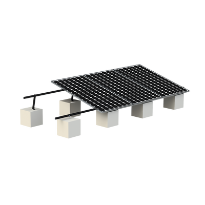 Montaje para Panel Solar, Riel 8 de 5400mm para Módulos con Espesor de 30-35mm, Velocidad de Viento Máx. 136km/h (20° a 45°) Con Anodizado Negro