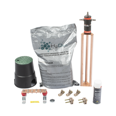 Kit de tierra física modelo TG45AB con Electrodo Magnetoactivo, capacidad: 45 AMP