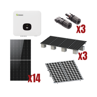 Kit Solar Interconexion / 8kW 220Vca / Inversor GROWATT / Montaje Incluido