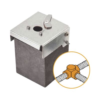 Conector Tipo T de Latón / Cable 50-70 mm² (1/0-2/0 AWG) / Alta Conductividad / Resistente a Corrosión / Unión Segura