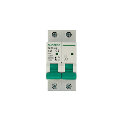 Protección Térmica/ Interruptor 2P, 20 A, Corriente Alterna 400Vca para Aplicación Fotovoltaica Montaje Riel DIN