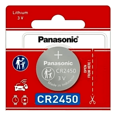 Batería de Litio tipo Moneda 3V / CR2450/ 1pza ( Batería no recargable )