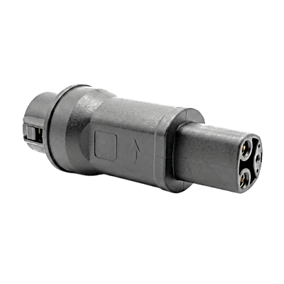 Adaptador de Conector EV / Entrada Tipo 1 (SAE J1772) / Salida NACS / 7 kW / 32 A / 220 V AC / Monofásico / Uso Interior y Exterior
