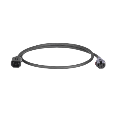 Cable de Alimentación Eléctrica Con Bloqueo Doble de Seguridad, de IEC C14 a IEC C13, 4 ft. de Largo, Color Negro, Paquete de 10 Piezas