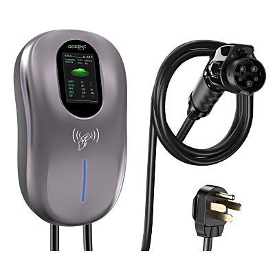 Estación de Carga para Vehículos Eléctricos / 40 A / 9.6 kW / Conector Tipo 1 (SAE J1772) / 110-240 V AC / Pantalla LCD 4.3 in (10.9 cm) / WiFi / APP / RFID / IP65 / Cable TPE 5 m (16.4 ft)