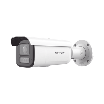 [Dual Light + 2 Micrófonos Integrados] Bala IP 6 Megapixel / Lente Mot. 2.8 a 12 mm / 60 mts Luz Blanca + 60 mts IR / Exterior IP67 / IK10 / WDR 120 dB / PoE+ / ACUSENSE / Alarmas I/O / Micro SD / ONVIF / Metal / ACUSEEK