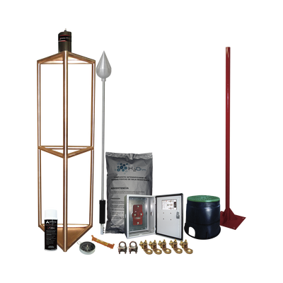 Kit Pararrayo con Accesorios para Protección de Diámetro de 300m.