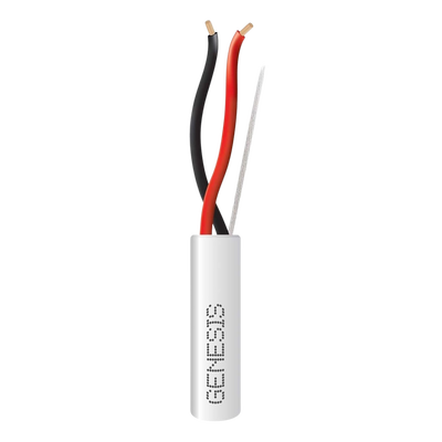 Bobina de 152 Metros (500 Pies) de Cable / 2 x 18 AWG / Riser / Color Blanco / Para Aplicaciones en Alarmas de Intrusión, Control de Acceso, Automatización, Interfonos, TV Porteros, Audio y Voceo