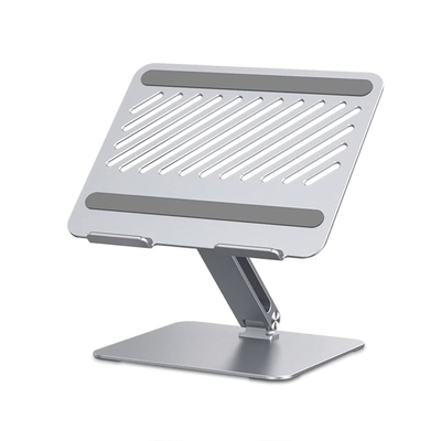 Soporte de Aluminio para Laptop | Ajustable 180° | Soporta Laptops de 10 a 17.3| Capacidad de Carga 5Kg | Excelente Estabilidad | Diseño Para Alta Disipación de Calor | Altura y Angulo Ajustable | Plegable y Portátil.