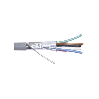Cable Calibre 22, CMR, 6 Conductores, Blindado, 305 Metros (1000 Pies), Color Gris