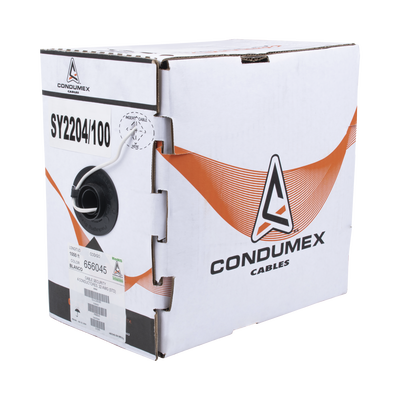 Bobina de 305 Metros (1000 Pies) / Cable de Cobre / 4 x 22 AWG / Tipo Alarmas UL / Para Interior / Color Blanco / Para Aplicaciones de Alarmas de Intrusión / Interfonos / TV Porteros / y Multi-Propósito / Hecho en México