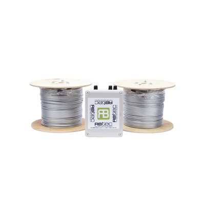 Cable Sensor Perimetral IRONCLAD / 610 m (2,000 ft) / 2 Zonas / Cerca Ciclónica / Sin Falsas Alarmas por Viento / Tarjeta LPU400 / Calibración por Software