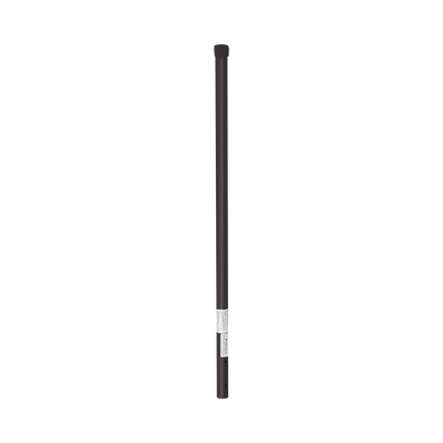 Poste de ESQUINA color Negro para Cerca Electrificada. Tubo Galvanizado cal. 18 de 1 Diam. y 0.8m Alto con Tapón, ideal para 3 aisladores