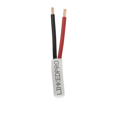 Bobina de 305 Metros (1000 Pies) / Alambre de Cobre 2 x 18 AWG / Color Blanco / CM / Para Sistemas de Seguridad y Alarmas