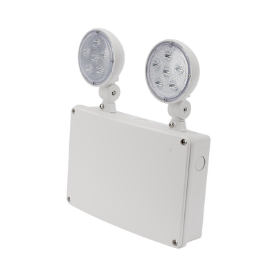 Luz de Emergencia/Montaje Universal (pared, lateral o Techo)/Batería de Respaldo Incluida