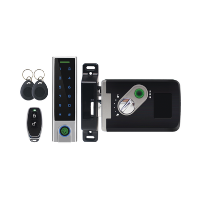 Kit de Cerradura Inteligente / Incluye Teclado y Control Remoto / Soporta Huella, Tarjeta y Contraseña / Teclado Metálico IP65