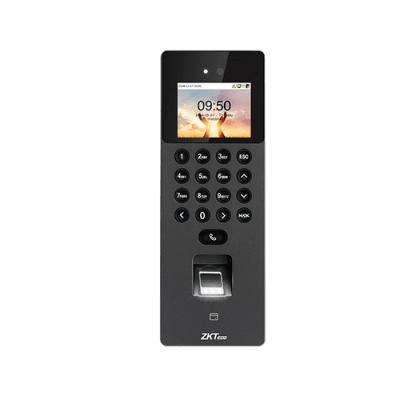 Terminal Biométrica Facial / Cámara Binocular 1MP / 1,500 Rostros 3,000 Huellas / Video Intercom SIP / ONVIF / WiFi / Anti-Fraude