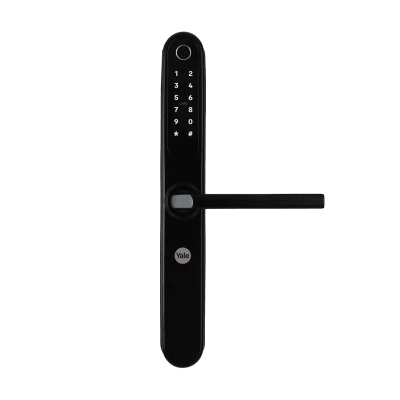 Cerradura Eléctrica Digital Yale YSD100 / Mecanismo 2885 Negro / HUB Yale Connect / 100 Códigos y Huellas / 3 Tarjetas Proximidad / Compatible Alexa y Google / Para Perfiles Aluminio 1