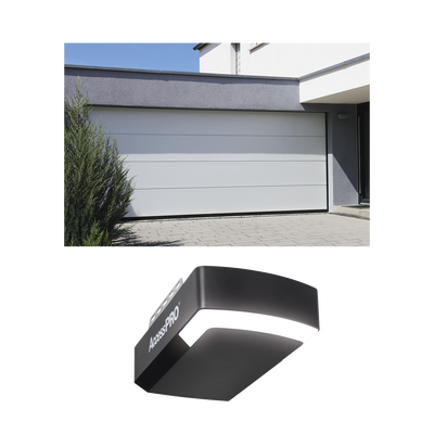 KIT COMPLETO Puerta D/ Garage 12x7 Pies / Lisa Linea Central / Color blanco / Insulada / Incluye Motor FS1000APPRT / 1/2HP / Fuerte/Silencioso/Luz LED/Motor DC .