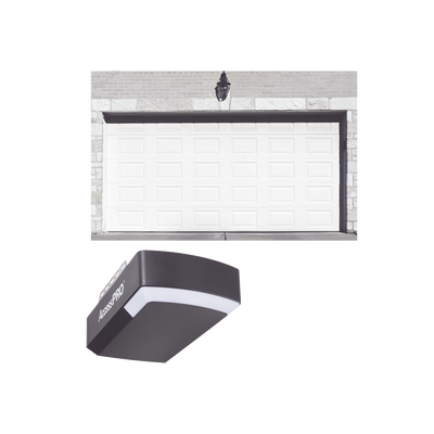 KIT COMPLETO Puerta D/ Garage 8x7 Pies / Cuadro Corto / Color blanco / Insulada / Incluye Motor FS1000APPRT / 1/2HP / Fuerte/Silencioso/Luz LED/Motor DC .