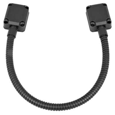 Loop Pasacable En Color Negro para Puertas / Acero Inoxidable / Ideal para Control de Acceso / Diseño Elegante / Tapas de Aluminio