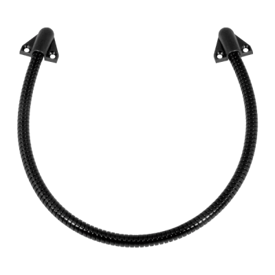 Loop Pasacable Color Negro para Puertas / Acero Inoxidable / Ideal para Control de Acceso / Diseño Elegante / Tapas de Plástico