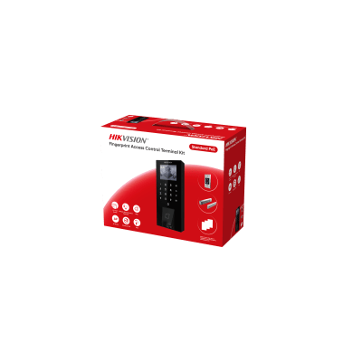 Kit Terminal Control Acceso Biométrico DS-KAS807 / Huella Digital / 2.4 LCD / 5000 Huellas + 5000 Tarjetas / IP65 / Wi-Fi + PoE / Cerradura Magnética 272 kg / Botón Touchless