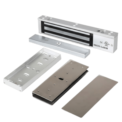 Kit Para Control de Acceso Incluye Chapa Magnética de 600 Lbs / Montaje En U Para Puerta de Cristal / Uso Interior / Certificación UL