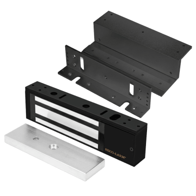 Kit Para Control de Acceso Incluye Chapa Magnética de 1200 Lbs / Montaje En Z y L / Uso Interior / Certificación UL / En Color Negro / Diseño Elegante