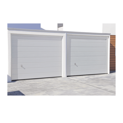 Puerta de Garage de Alta Calidad / Linea Central / Color Blanco 12X7 pies, AISLADA, Estilo Americana.
