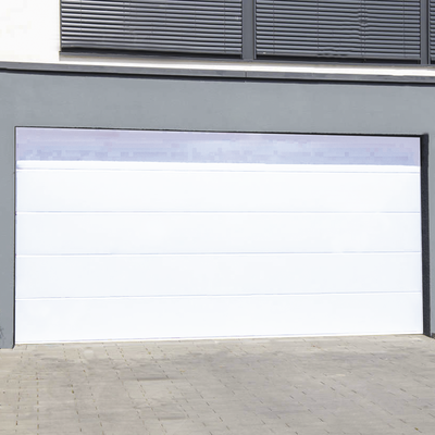 Puerta de Garage de Alta Calidad / Linea Central / Color Blanco 14X9 pies, AISLADA, Estilo Americana.