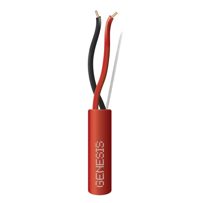 Carrete de 305 Metros (1000 Pies) de Alambre / 2 x 14 AWG / Plenum / Tipo FPLP / Color Rojo / Para Aplicaciones en Sistemas de Detección de Incendio y Sistemas de Evacuación.