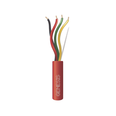 Carrete de 305 Metros (1000 Pies) de Alambre / 4 x 14 AWG / Riser / Tipo FPLR-CL3R / Resistente al Fuego / Color Rojo / Para Sistemas Contra Incendio o Sistemas de Evacuación
