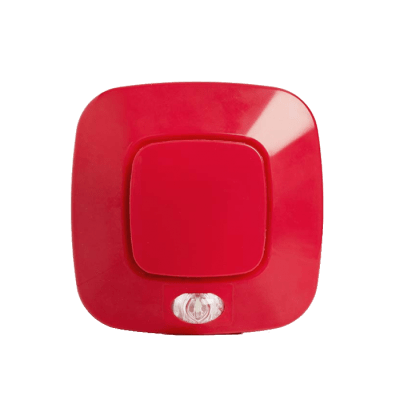 Indicador de Alarma Óptico/Acústico de Pared Convencional |18-30 Vcc | 14 Tonos | Sincronización