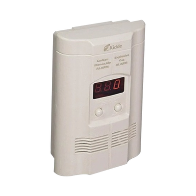 Detector Autónomo de Monóxido de Carbono (CO) y Gases Explosivos (Propano y Metano) | Pantalla Digital | Conexión Directa a 120 Vca | Batería de Respaldo Incluida | Paquete de 2 Pzas