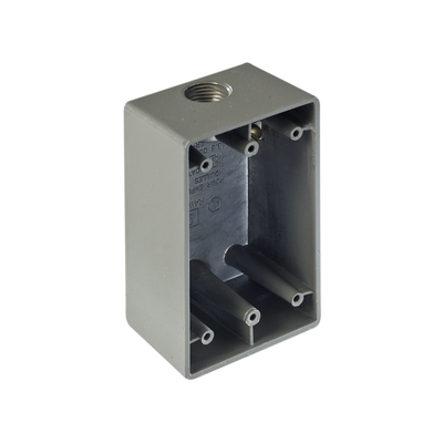 Caja Condulet FS de 1/2 ( 12.7 mm) con una boca a prueba de intemperie.