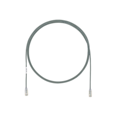 Cable de Parcheo UTP Cat6A, CM/LSZH, Diámetro Reducido (28AWG), Color Gris, 1.52 Metros (5 Pies)