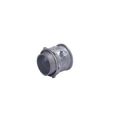 Conector 1 1/2 (38mm) pared delgada con tornillo galvanizado etiqueta verde