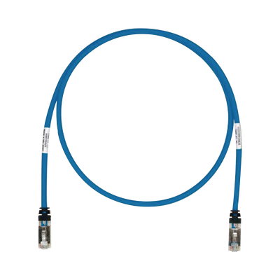 Patch Cord Cat6A, Blindado S/FTP, CM/LS0H, 2.13 Metros (7 Pies), Color Azul